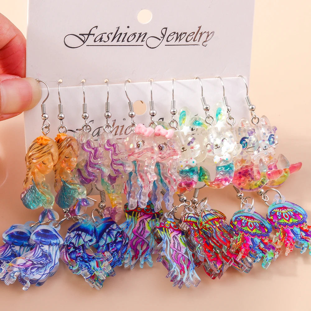 Jellyfish Mermaid Earrings